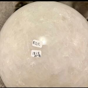 18!pound white quartz sphere